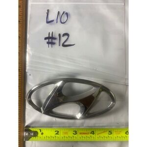 Hyundai Chrome Oval Emblem Badge